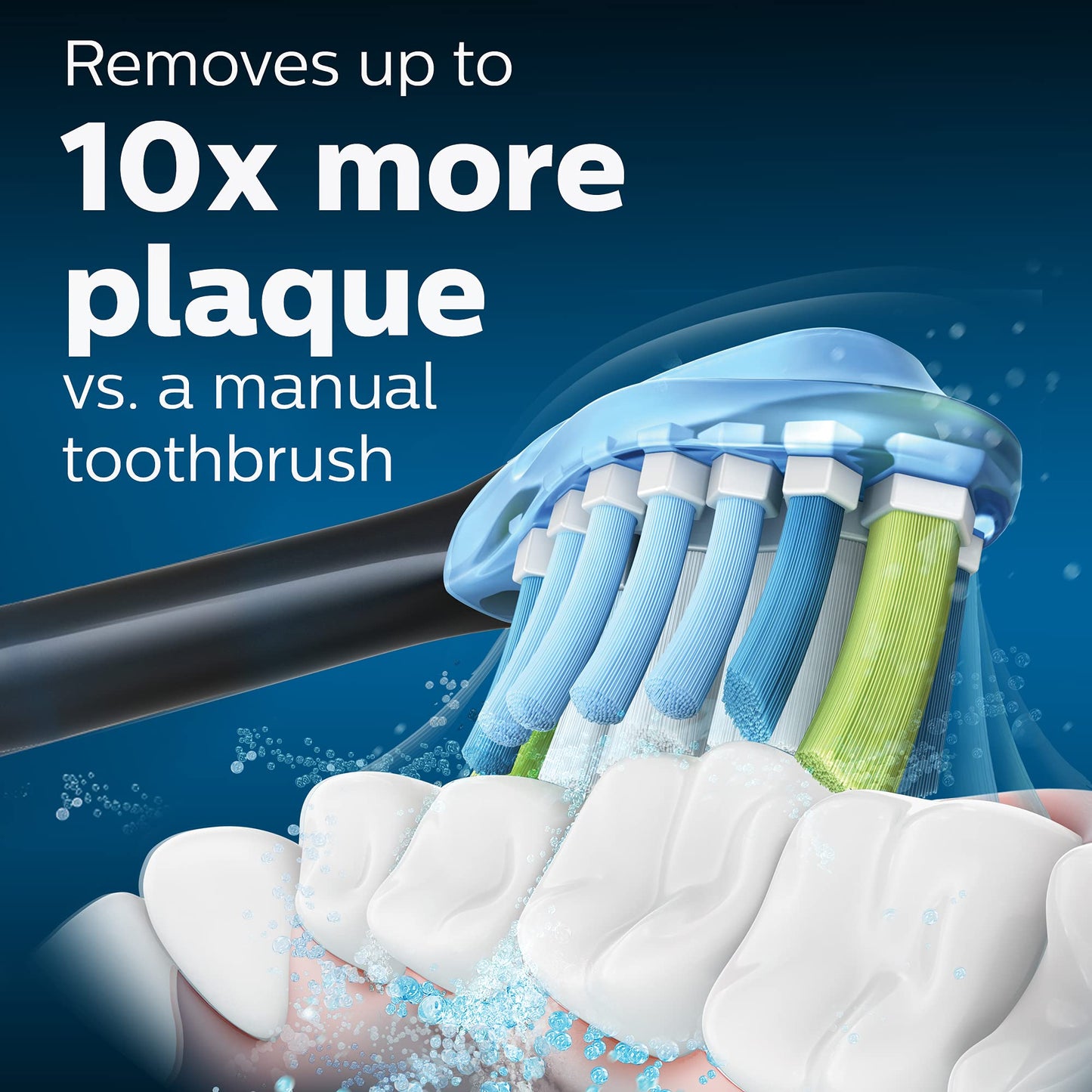 Philips Sonicare Genuine C3 Premium Plaque Control Toothbrush Heads, One Year Supply, 2 Brush Heads, Black, HX9044/95
