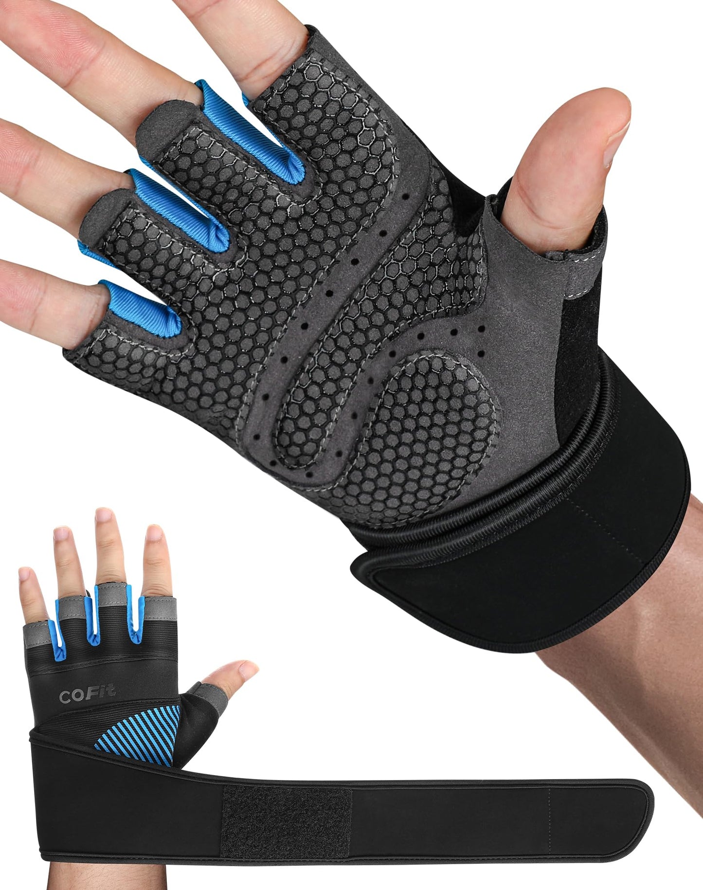 COFIT Breathable Workout Gloves, Antislip Weight Lifting Gym Gloves for Men Women, Superior Grip & Palm Protection for Weightlifting, Fitness, Exercise, Training