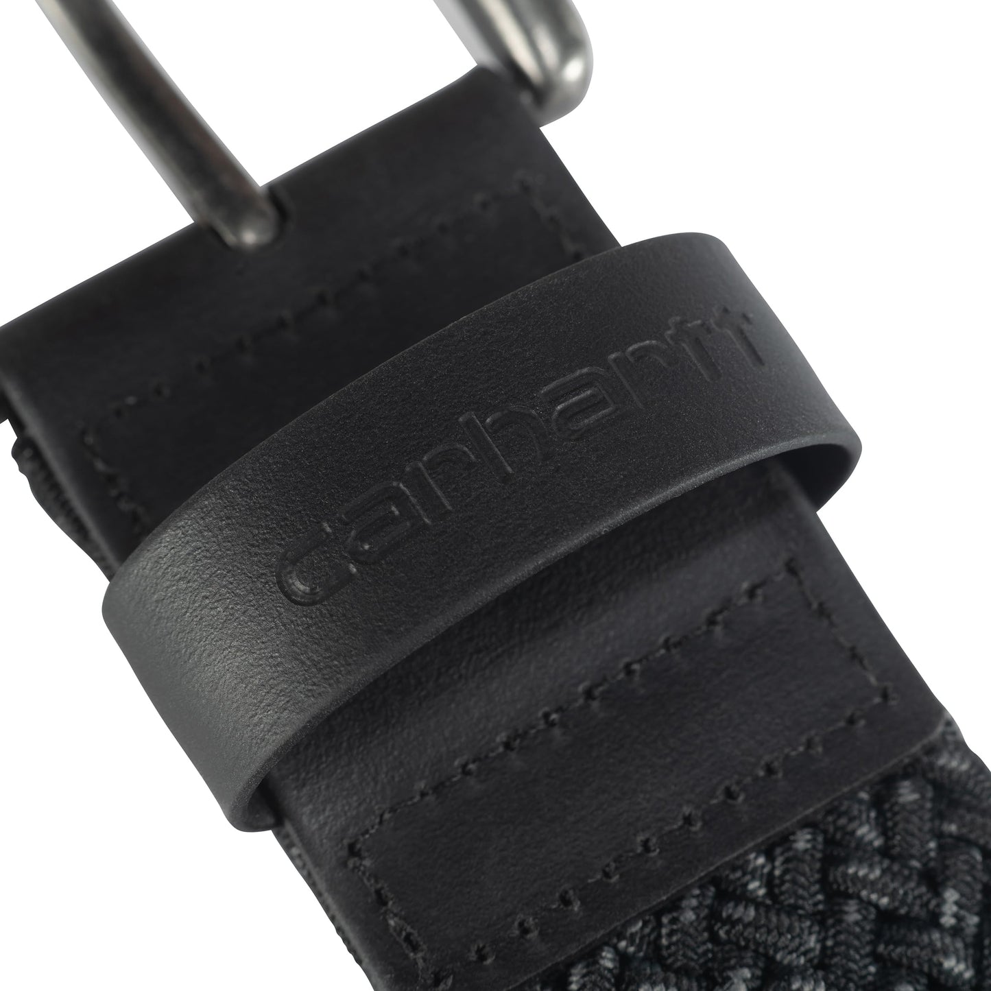 Carhartt Men's Durable Nylon Webbing Belts, W/a Slim Profile Design, Black, Large