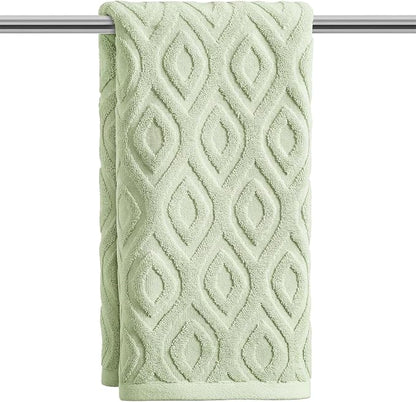 Artoid Mode 1 Pc Light Green 3D Diamond Grid Jacquard Hand Towels