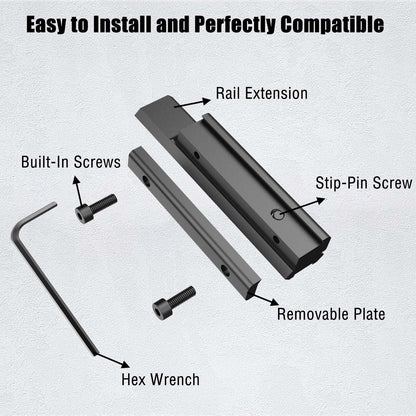 3/8" Dovetail to 7/8" Picatinny Adapter, Scope Mount Picatinny Rail, 11mm to 21mm Scope Mounts Adapter for Picatinny Rail Accessories