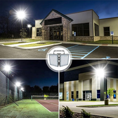 STASUN LED Flood Light Outdoor, 200W 18000lm Outdoor Lighting, 5000K Daylight White, Adjustable Heads, IP66 Waterproof Outside Security Floodlights for Yard, Court, Stadium, Parking Lot