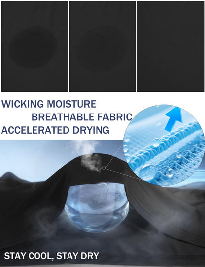 Fishing Shirts for Men Long Sleeve Men's Sun Protective Quarter Zip Shirt Rash Guard Shirts Running Shirts for Men Summer Shirts for Men Black