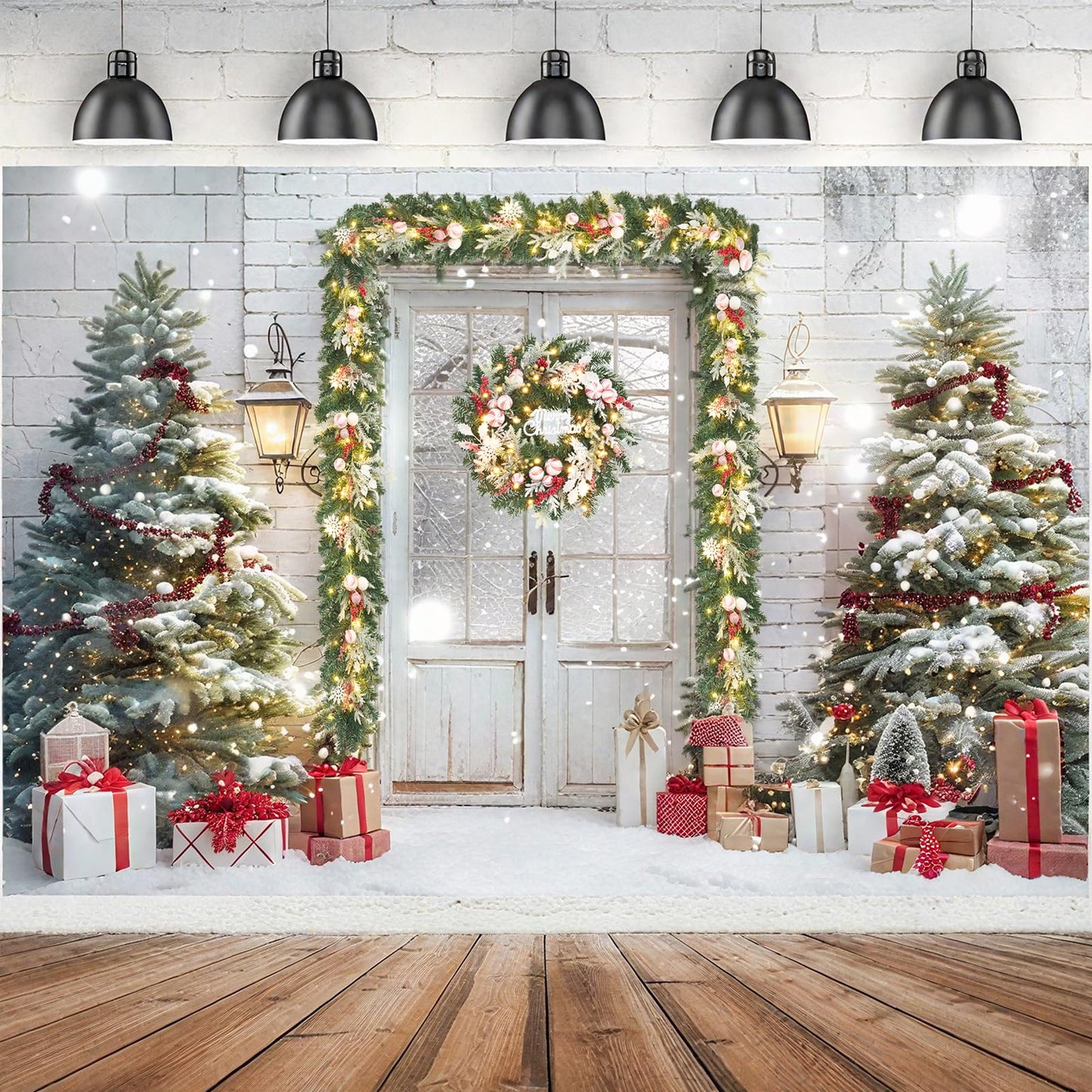 Red White Christmas Candy Wreath with Lights,30 LED with Timer, Lighted Winter Holiday Door,Fireplace Mantel and Stairs Decor,Entryway Decoration,prelit Christmas Wreath for Front Door -22inch
