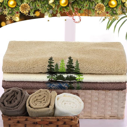 3 Pcs Mountain Hand Towels Farmhouse Decorative Bathroom Towels Set 13.3 x