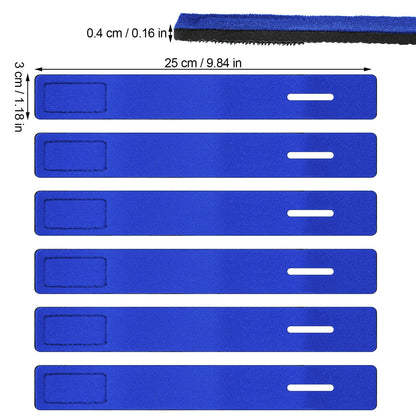 Sumind 12 Pcs Fishing Rod Straps Ties, Fishing Pole Belts Stretchy Straps, Elastic Tackle Ties Cable Holders Fit for Casting Rods, Spinning and Fly(Blue)