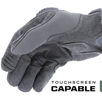 Mechanix Wear: M-Pact Tactical Gloves with Secure Fit, Touchscreen Capable Safety Gloves for Men, Work Gloves with Impact Protection and Vibration Absorption (Grey, Small)