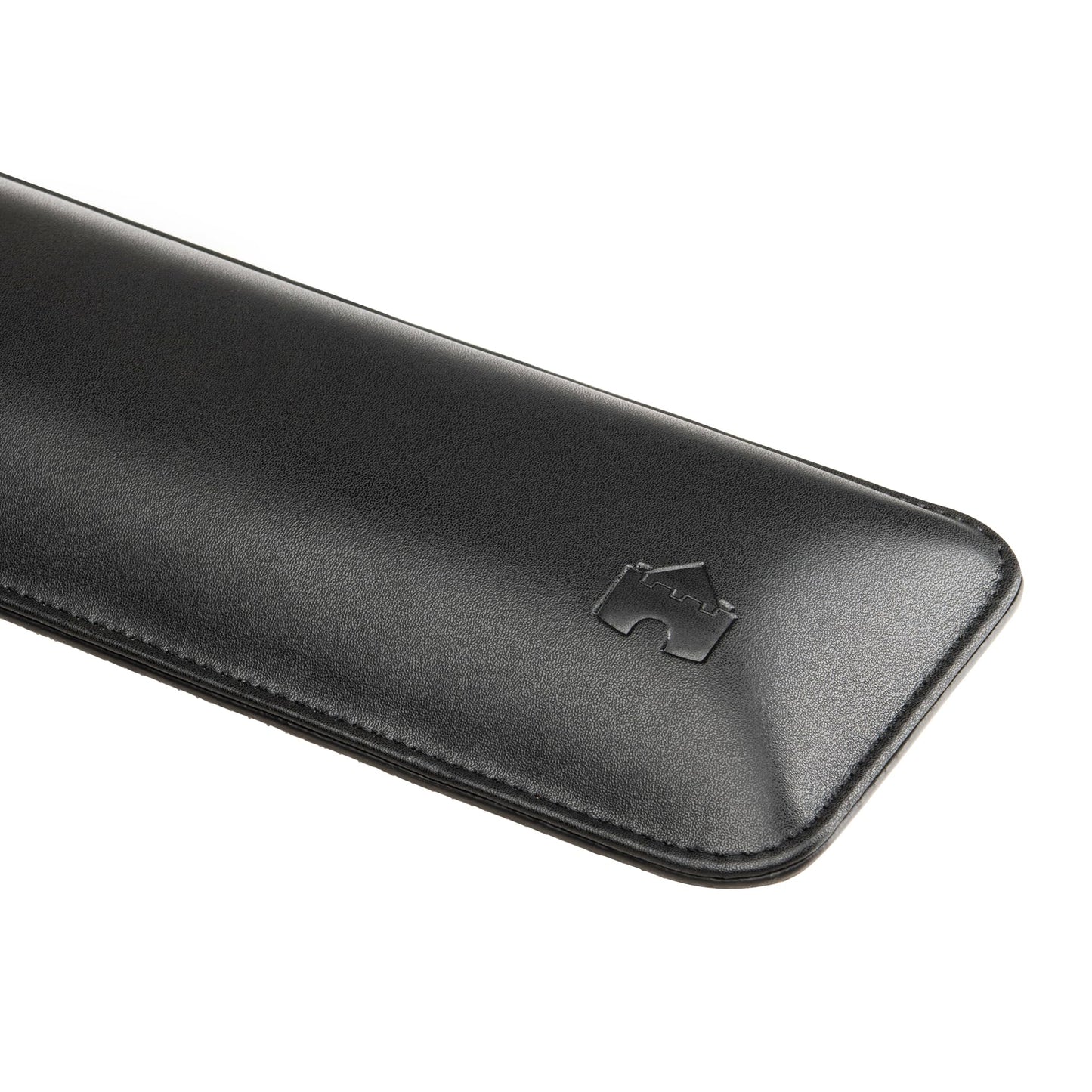 Bailey Full Size by Castle - Leather Ergonomic Computer Wrist Rest Pad for Keyboards with Around 104 Keys - Firm Keyboard Wrist Support for Typists, Gaming, and Heavy Office Use (Nightfall, Full Size)