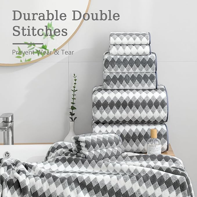 4 Piece Bath Towel Set Oversized Bath Sheet 35"x70" Bathroom Towel Extra Large