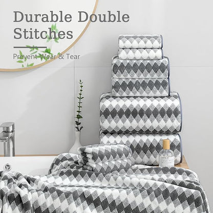 4 Piece Bath Towel Set Oversized Bath Sheet 35"x70" Bathroom Towel Extra Large