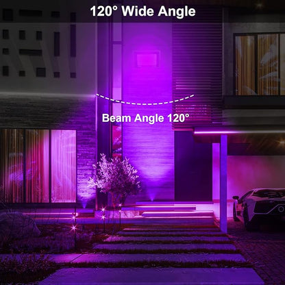 100W Black Lights, 2 Pack LED Blacklight Flood Light with Plug, IP66 Waterproof Black Lights for Glow Party, Glow in The Dark, Stage Lighting, Body Paint, Fluorescent Poster, Neon Glow