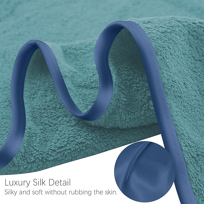TENSTARS Luxury Silk Hemming Towel Set