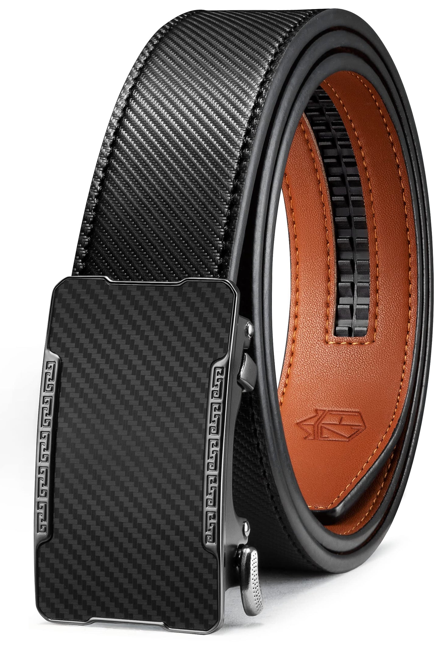 Zitahli Ratchet Belts for Men,Adjustable for Gift mens belt Leather For Dress and Casual,Hiding Tail-Trim to Fit,Men's Accessories 34"-40"