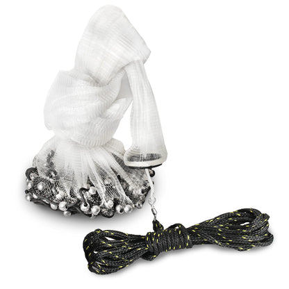 Hand Cast Net - Casting Nets for Fishing - Premium Fish Traps for Large Minnow Bait - Bait Net for Lakes, Rivers, Ocean, Salt & Freshwater- Fishing Traps Net for Small/Large Fish, 1lbs/Ft