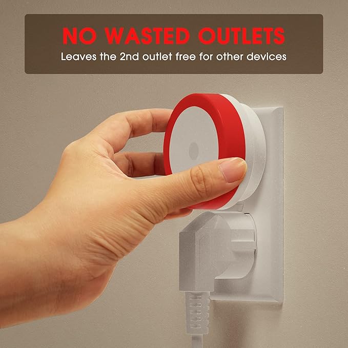 Briignite 2 Pack Red Night Light, LED Night Light for Kids, Plug in Night Lights with Light Sensor, Auto On Off, Nightlight for Adults, Red Lights, 0.6W 60LM