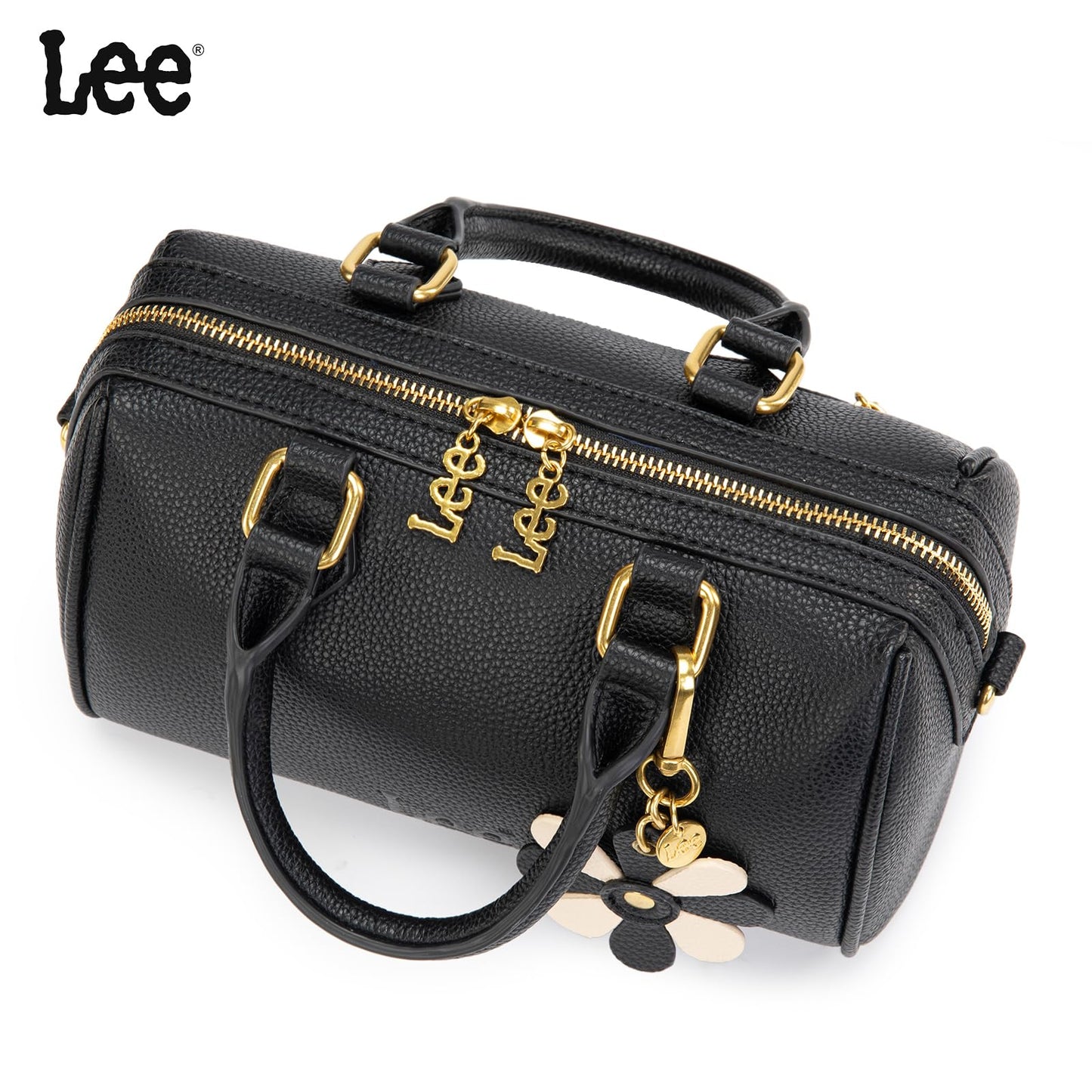Lee Satchel Purses for Women, Small Top Handle Handbag, Convertible Crossbody Satchel with Detachable Shoulder Strap for Casual Use, LEE70-001BK