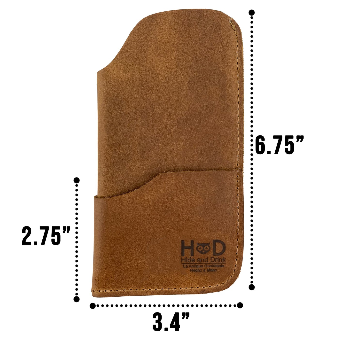 Hide & Drink, Rustic Sunglasses Case & Wallet Handmade from Full Grain Leather (Single Malt Mahogany)