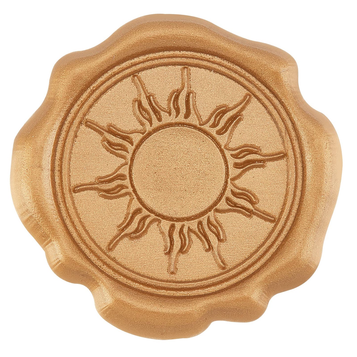 CRASPIRE 60pcs Adhesive Wax Seal Stickers Sun Wax Seal Stamp Stickers Self Adhesive Gold Vintage Wax Seal Envelope Stickers for Wedding Invitation Cards Party Favors Craft Gift