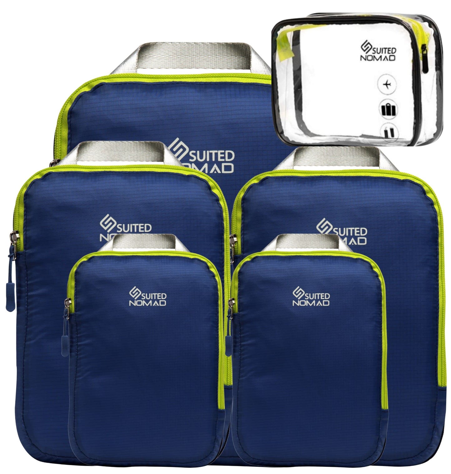 6 Set/3 Set Ultralight Compression Packing Cubes, Suitcase and Backpack Travel Organizer Bags