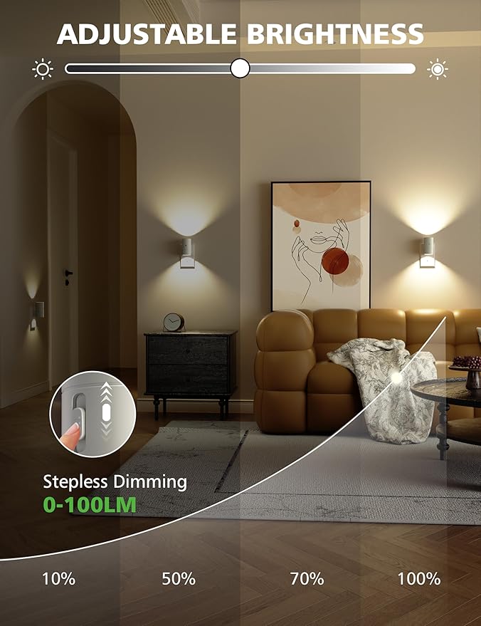Night Lights Plug Into Wall,Dimmable LED Nightlight with Dusk to Dawn Light Sensor,0-100LM Adjustable Brightness,3 Color Temperatures,Night Light for Hallway Bathroom Stair Bedroom,White,2 Pack