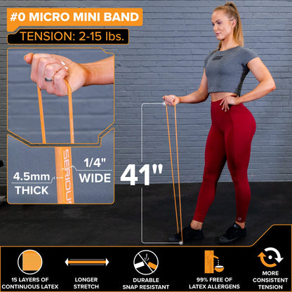 SERIOUS STEEL FITNESS Assisted 41" Pull-Up Band, Resistance & Stretching, Powerlifting & Pull-ups (#0 Orange - Single Band)