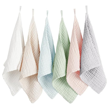 Konssy 6 Pack Face Cloths, Soft Wash Cloth