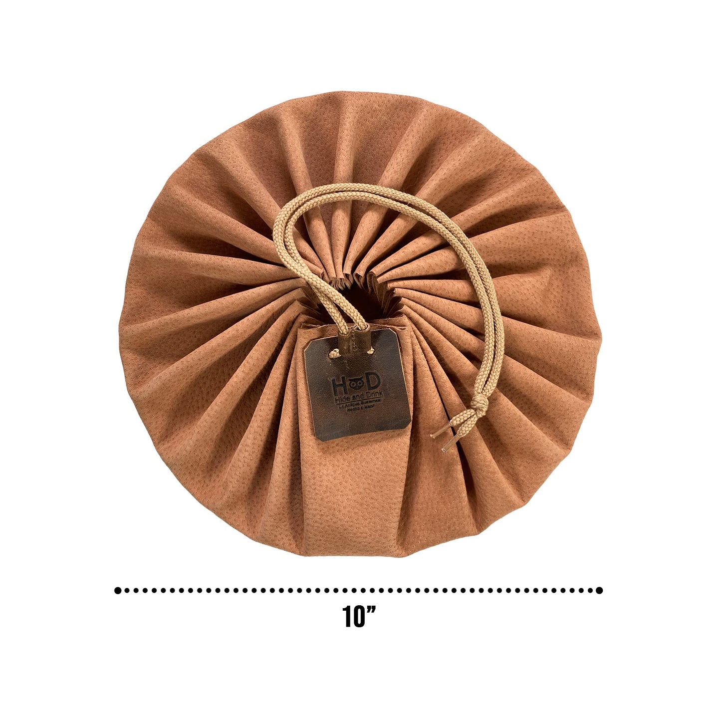 Hide & Drink, Drawstring Tinder Pouch Handmade from Sheepskin and Full Grain Leather (Cinnamon, XL)