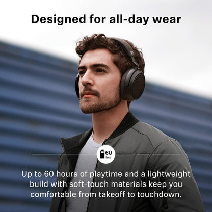 Sennheiser MOMENTUM 4 Wireless Noise Cancelling Headphones - Bluetooth Headset for Crystal-Clear Calls, Adaptive Noise Cancellation, Over-Ear Headphones, 60h Battery Life, Folding Design, Black/Copper