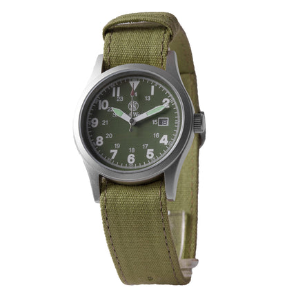 Smith & Wesson Men's Military Watch, 3 Interchangeable Canvas Straps, 3 ATM Water Resistant, Date Display, Scratch Resistant Glass, Military Style Watch for Outdoor Activities, Swimming, 40 mm
