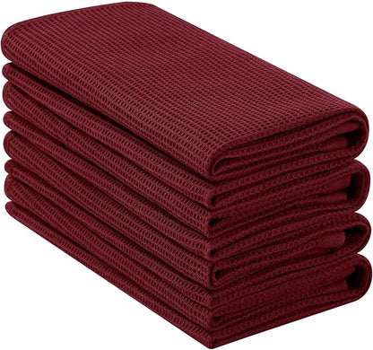 Homaxy 100% Cotton Waffle Weave Kitchen Towels