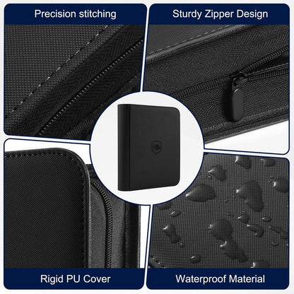 Top Loader Binder, Holds 288 Toploaders, 288 Toploader and 288 Card Sleeves INCLUDED, 9-Pocket Top Loader Binder for 3" x 4" Rigid Toploaders, Double-Sided Card Binder for TCG, Sport Cards
