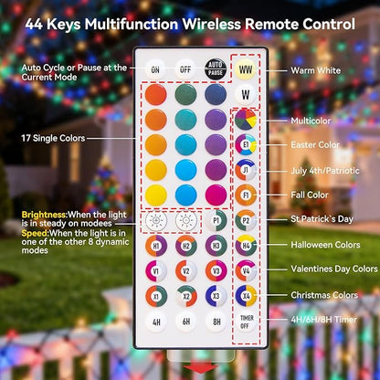 Obrecis Christmas Net Lights Outdoor, 240 LED 35 Color Changing Mesh Lights, 14.8 ft x 5 ft Waterproof Connectable Multicolored Halloween String Lights for Bushes Xmas Tree Garden Party Home Decor