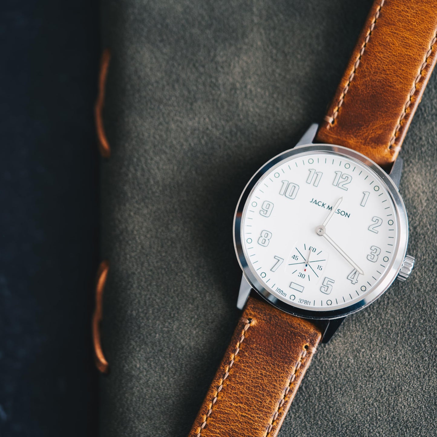 BARTON WATCH BANDS Quick Release Top Grain Leather Watch Band Strap, Caramel Tan Leather, 22mm