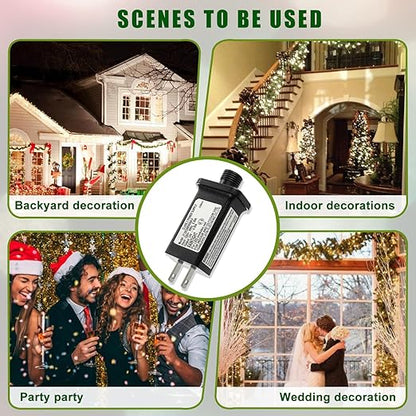 24V 12W LED Transformer Replacement Class 2 Power Supply for Christmas String Light Inflatable Decorations LED Controller IP44 Waterproof Low Voltage