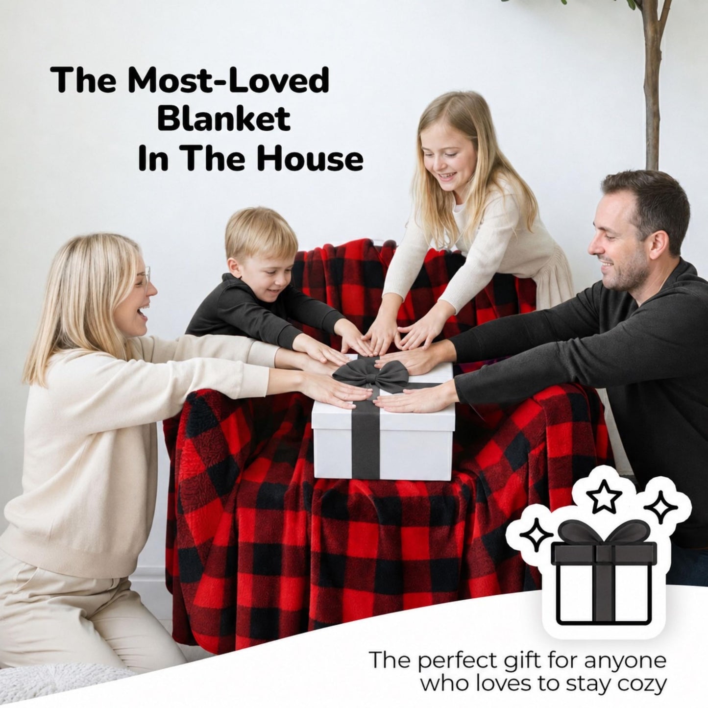 Super Blanky Wearable Blankets for Women, Comfy Wearable Blanket Men, Cozy Gifts for Women, Dorm Room Essentials, Graduation Gift for Her Girlfriend, Gifts for Wife Birthday Gift Ideas, Red Checkered