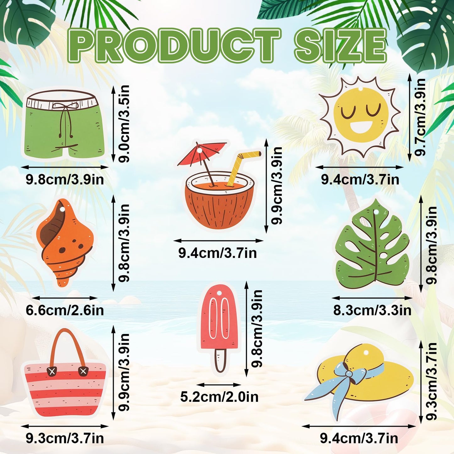 12Pcs Summer Christmas Tree Decorations Include Tassel Grass Skirt Oversized Sunglasses Beach Hat Flower Banner and Summer Tree Hanging Ornaments for Christmas in July Hawaiian Beach Party Supplies
