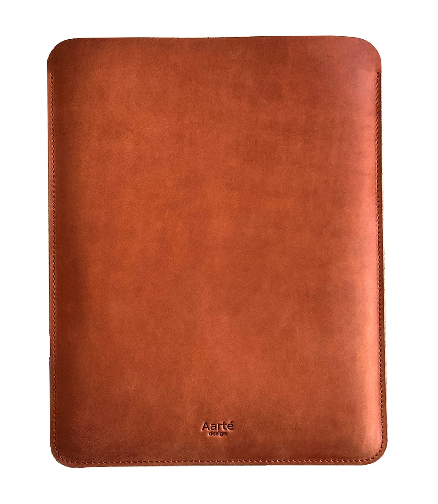 Aartedesign Genuine Leather Sleeve for MacBook 14 Pro 2021-2026 14 Inch M1 M2 M3 M4 Pro/Max A2442 A2779 Case Soft Handmade for Mac 14 Carrying Bag (Vertical, Vintage Cognac)