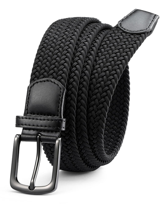 CHAOREN Mens Belt - Braided Stretch Golf Belt for Men 1 3/8"- Gift for Golf Pants Casual Shorts Jeans
