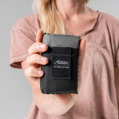 Matador Pocket Blanket 4.0 - Charcoal (Seats 2-4); Foldable Picnic Blanket; Sand Proof with Stakes; Picnic Tarp for Grass