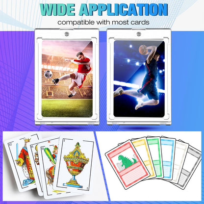 SATINIOR 15 Pcs 100 Pt Magnetic Card Holder, Holder Case Clear Protectors for Thick Baseball Football Hockey Cards