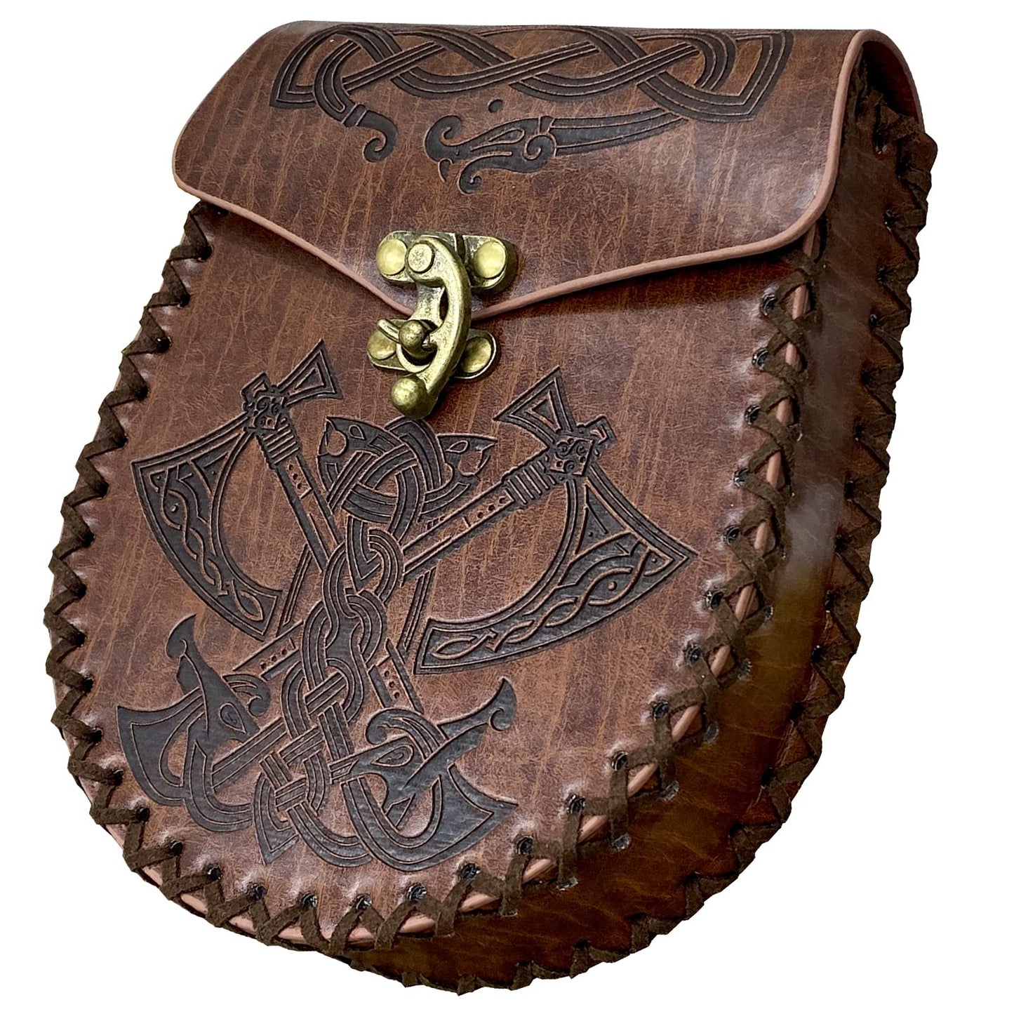 JAOYU Medieval Leather Pouch Renaissance Coin Pouch Nordic Vintage Belt Pouch Renaissance Faire Cosplay Costume Accessories Viking Dice Bag