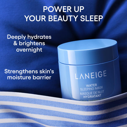 LANEIGE Water Sleeping Mask: Hydrating Korean Overnight Mask with Squalane & Probiotic-Derived Complex, for Bright, Glowing Skin & Barrier Support