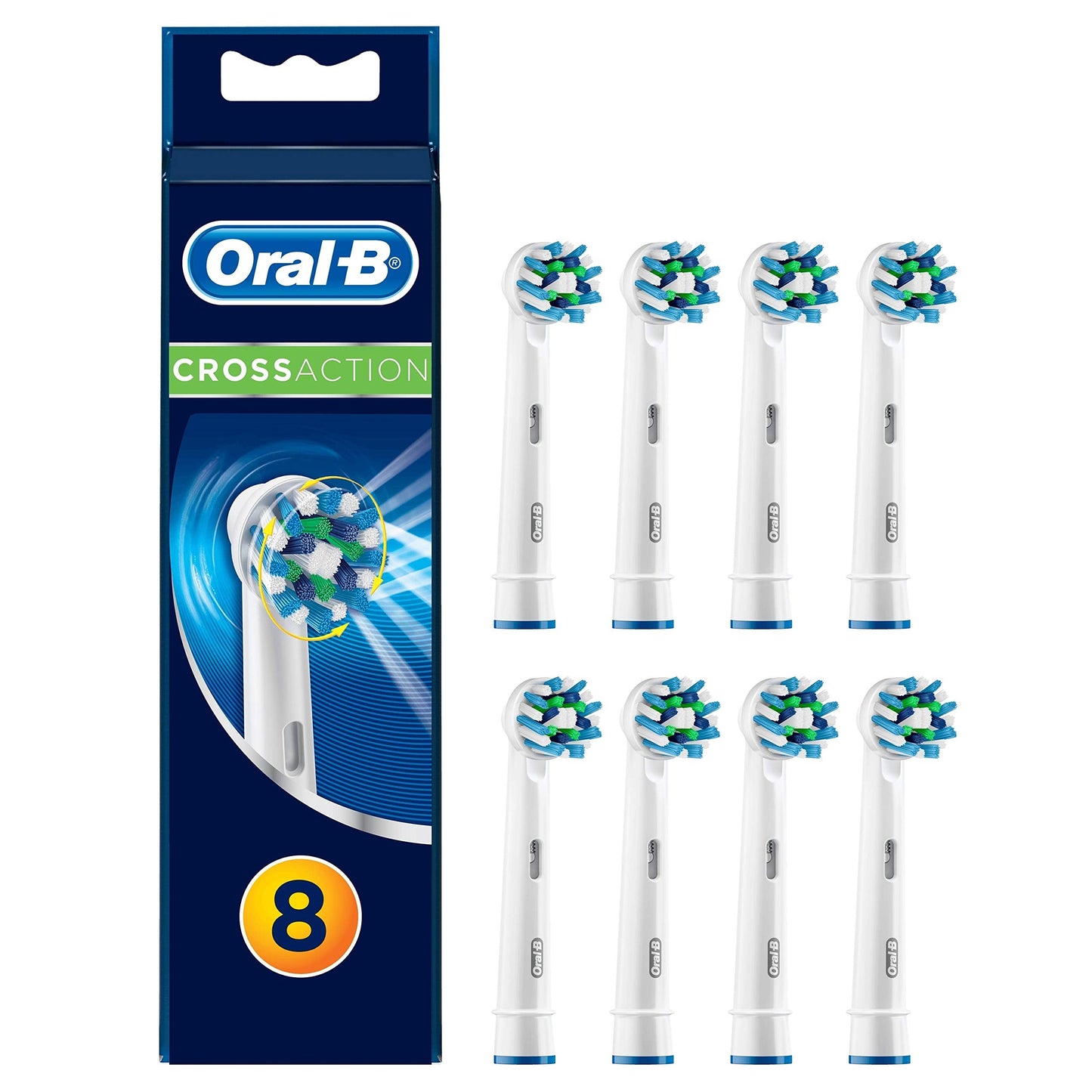Oral B Cross Action Electric Toothbrush Replacement Brush Heads Refill, 4Count