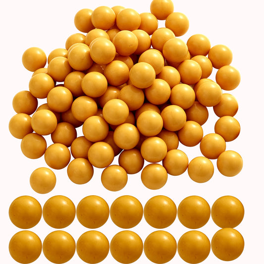 Lambid 100 X 68 Cal Nylon Balls Ammo Hard Solid Plastic Projectiles Less-Lethal 68 Caliber Self Defense Balls for Byrna SD/LE, S2/Pistelle X-68 (Gold)
