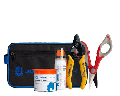 Jonard Tools TK-400 3 Piece Splicers Kit with included Splicing Knife, Electrician's Scissors, and Leather Pouch