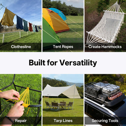 HOKINETY 1200lb Paracord Rope - 4.4mm 14 Strand Nylon Parachute Spool para Cord Lanyard for Outdoor Camping Survival Utility Tent Crafting DIY Projects Fishing Clothsline Bracelet - ArmyGreen 100FT