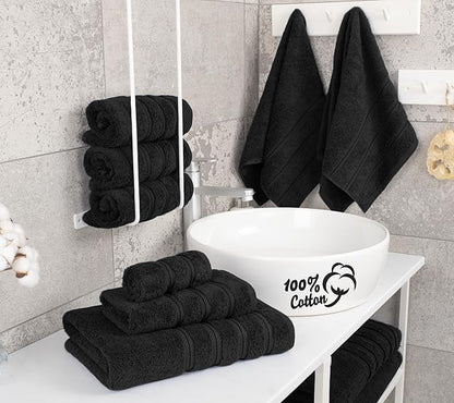 American Soft Linen Luxury 6 Piece Towel Set, 2 Bath Towels 2 Hand Towel 2