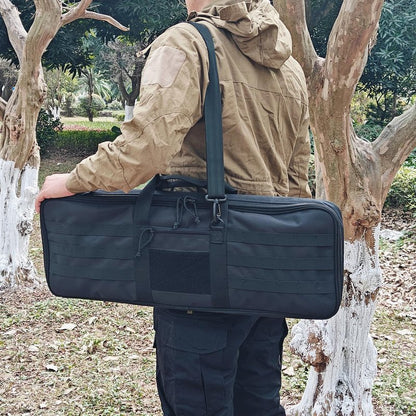 XTACER Tactical Bow Case MOLLE Recurve Takedown Bow Case Fully Padded Case (Black)