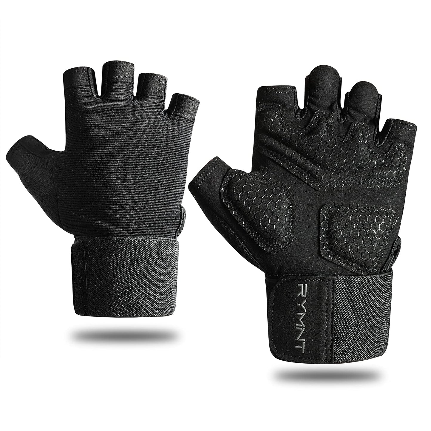 Workout Gloves with Wrist Wrap Support, Weight Lifting Gloves with Full Palm Protection & Extra Grip for Men Women Gym Exercise, Fitness, Weightlifting, Pull ups