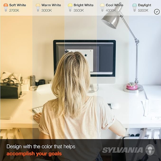 SYLVANIA ECO LED Light Bulb, BR30, 65W=10W, 7 Year, 650 Lumens, Frosted, Dimmable, Daylight - 4 Pack (40871)
